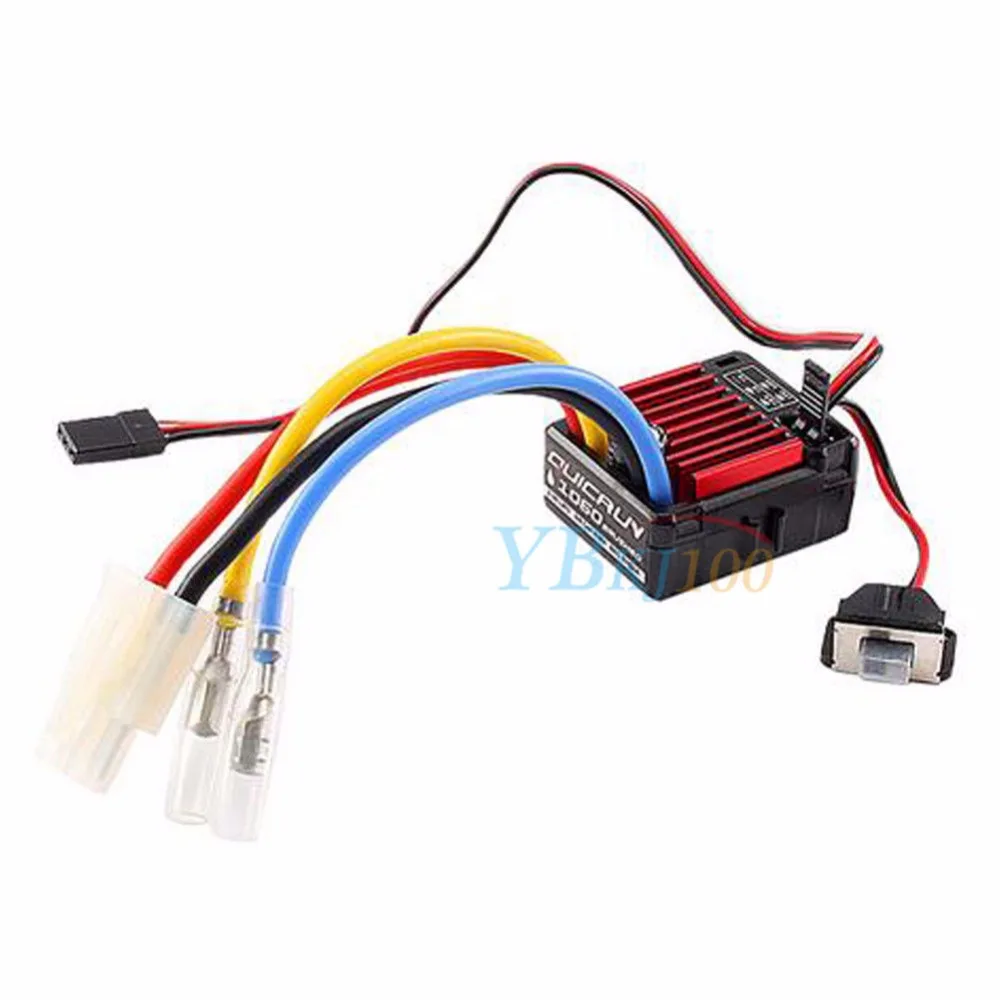 

Original HobbyWing QuicRun 1060 60A Brushed Electronic Speed Controller ESC For 1:10 RC Car Waterproof For RC Car