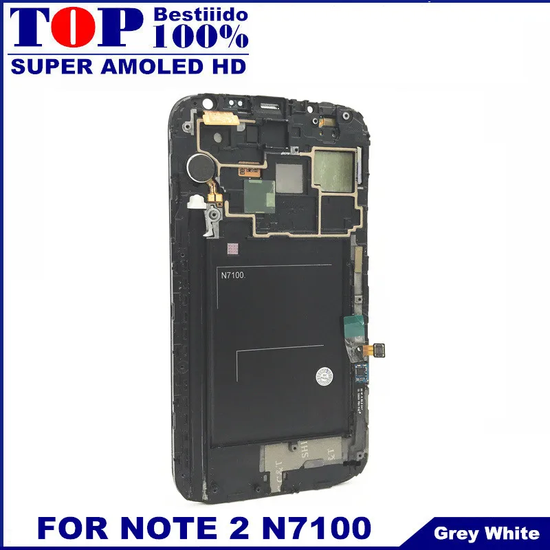 100% супер AMOLED lcd S для samsung Galaxy Note2 Note 2 N7100 ЖК дисплей сенсорный экран дигитайзер