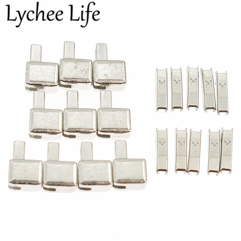 Lychee Life 10 шт. металлический фиксатор для ремонта молнии цинк 3# сплав застежки-молнии DIY ручной работы Швейные отсеки для одежды принадлежности аксессуары