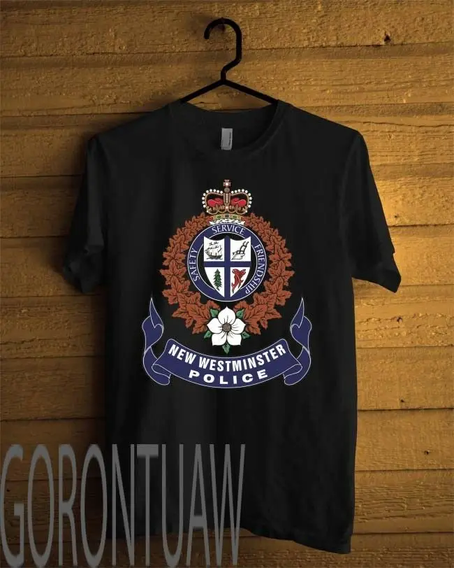 

New Westminster Police Department Black T-Shirt Custom 2019 Fashion 100% Cotton Men Men T Shirt Tees Custom Cool Tee Shirts