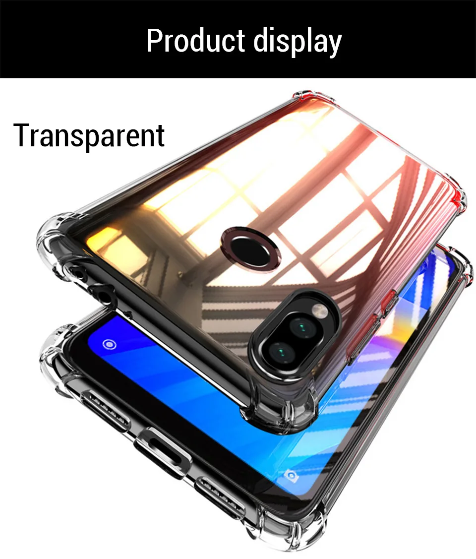 PZOZ redmi 7 чехол силиконовый ударопрочный для xiaomi redmi 7 прозрачный защитный чехол для redmi 7 защитный чехол
