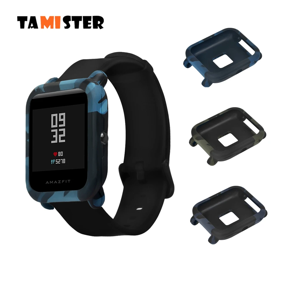 TAMISTER Камуфляжный Мягкий чехол защитный для Xiaomi Huami Amazfit Bip Молодежные Смарт часы