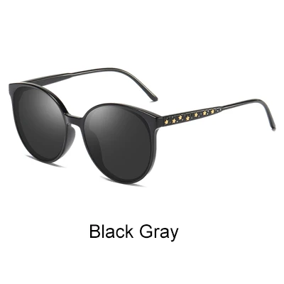 Black Gray Ralferty, роскошные женские солнцезащитные очки, женские поляризационные, UV400, солнцезащитные очки, женские, круглые, градиентные, Звездные, очки для вождения, солнцезащитные очки, D201951 - Цвет линз: Black Gray
