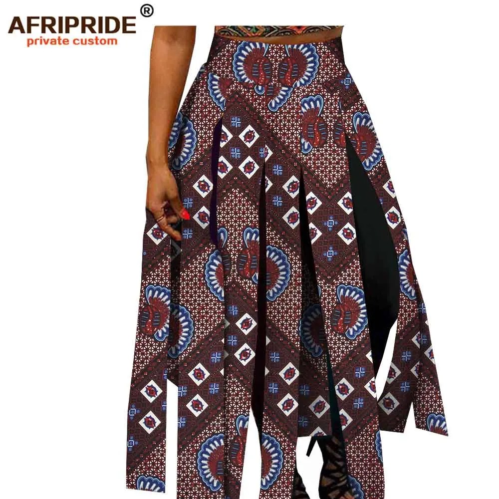 Новая африканская Весенняя юбка для женщин AFRIPRIDE портной сделанная Женская Асимметричная хлопковая юбка батик хлопок A1827005 - Цвет: 392J