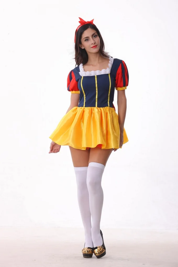 Сексуальный Белоснежка костюм для взрослых сказочная принцесса Хэллоуин