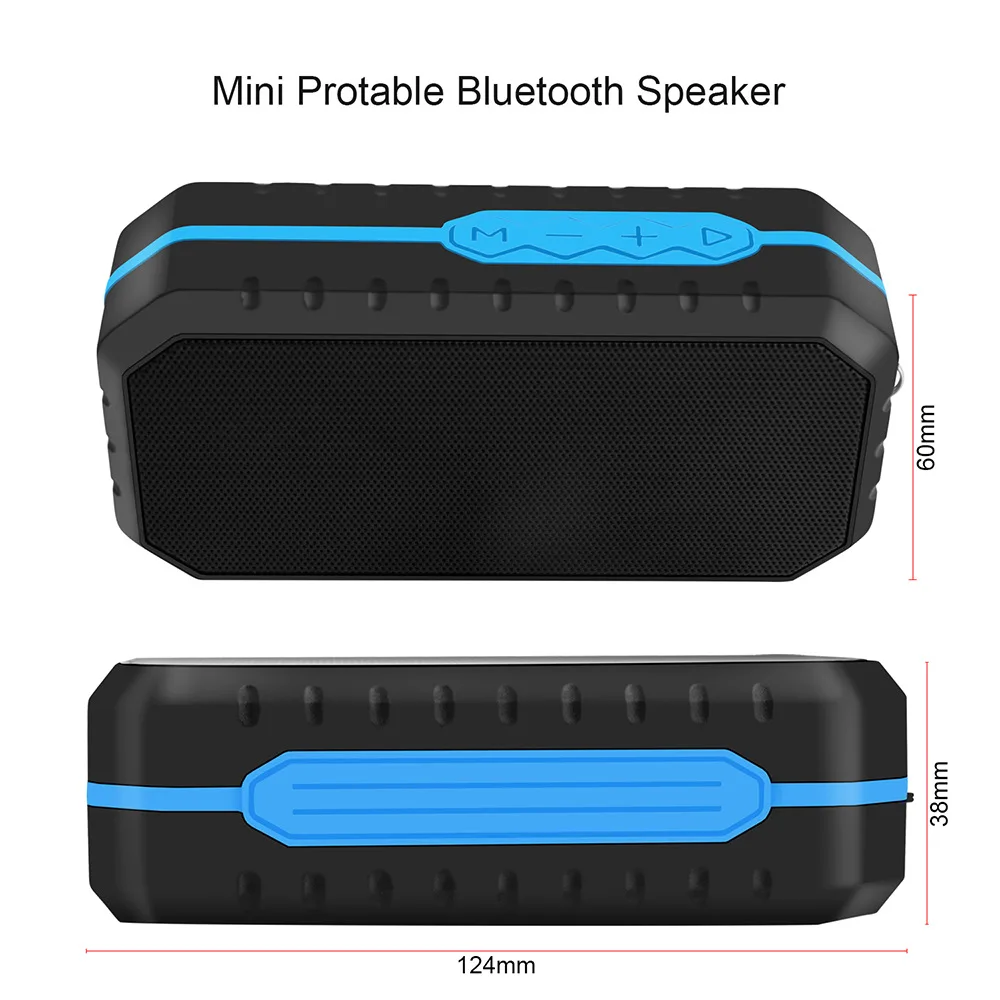 Водонепроницаемый портативный динамик bluetooth молния НЧ пыле противоударный parlante