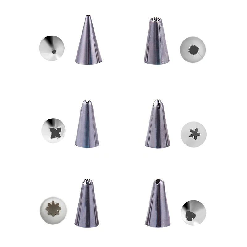 MOSEKO 6 шт./компл. Набор насадок для Украшения Торта Глазурь крема украшение насадка