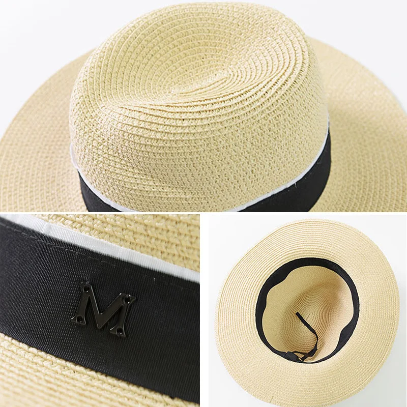 Панама мужская соломенная с широкими полями Повседневная Складная шапка от