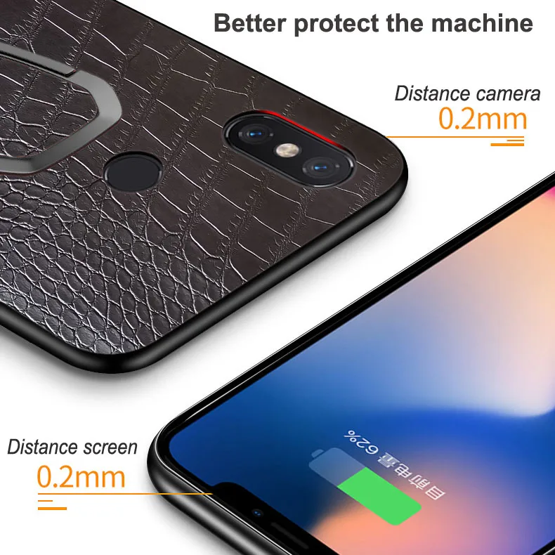 Case for xiaomi redmi note s2 y2 y3 5a 6a 5 6 7 pro mi a2 a1 6x 5x 9 8 lite mix 2 2s 3 Car Holder Ring CBumper Back Cover cases |