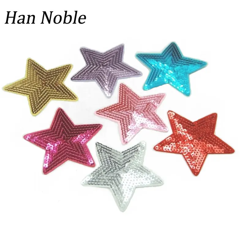 Звезда вышивка блёстки патчи железа на наклейки для одежды блесток аппликация