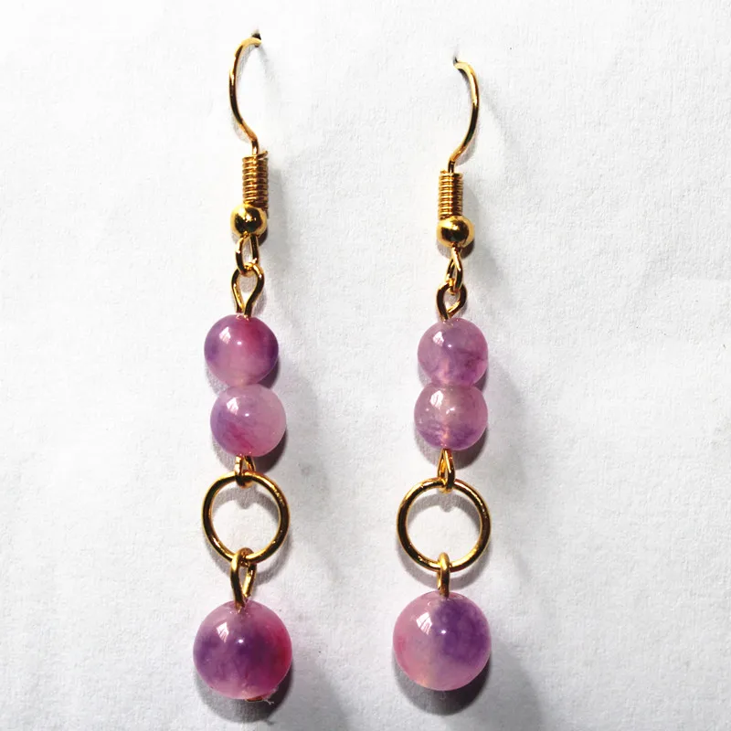 Разноцветные серьги из камня с гравировкой оранжевые ручной работы лазерная