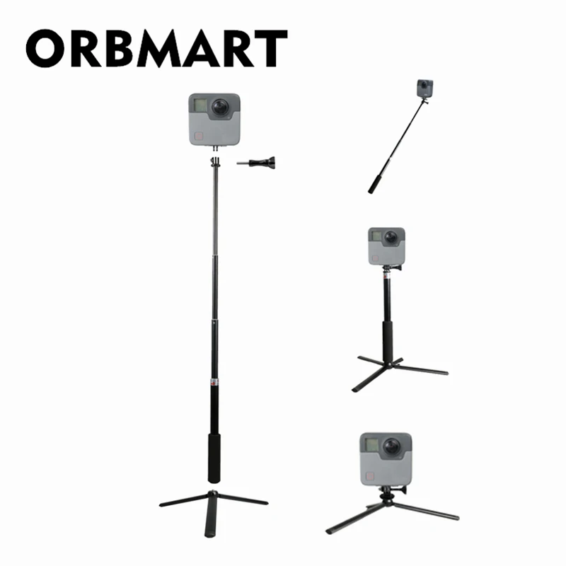 Телескопическая ручная селфи палка ORBMART монопод + Штатив для мобильных телефонов