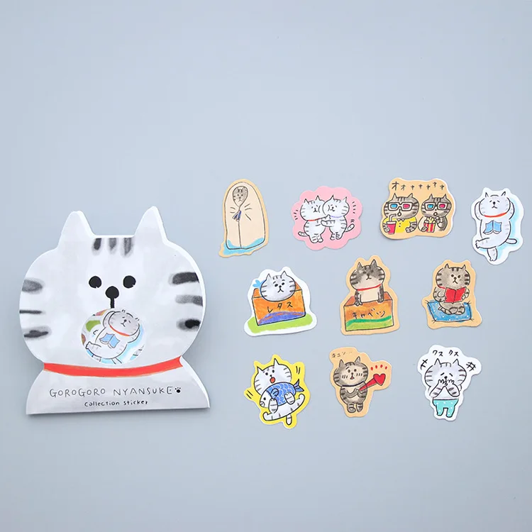 Креативные персонажи из мультфильмов Kawaii животные кошка декоративные наклейки