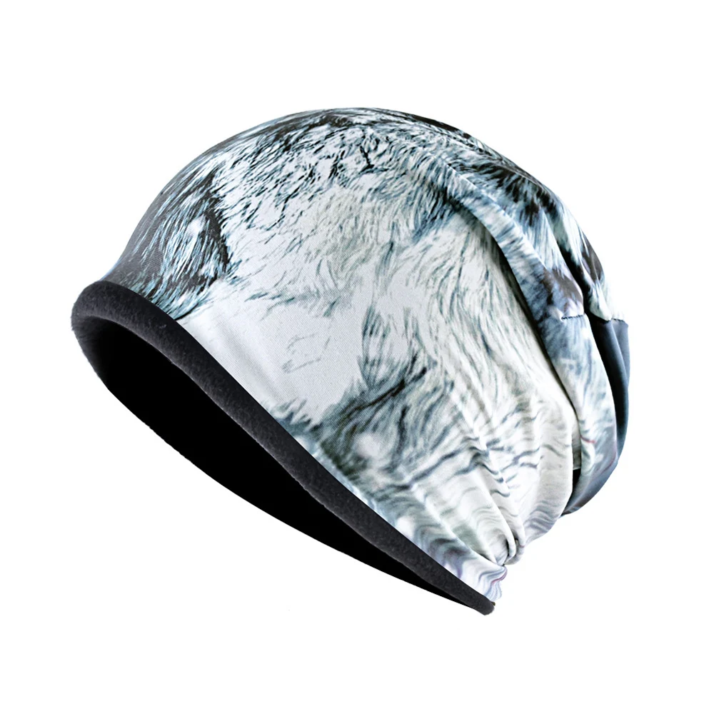 Skullies Beanie Мужская зимняя Осенняя вязаная шляпа теплая флисовая подкладка