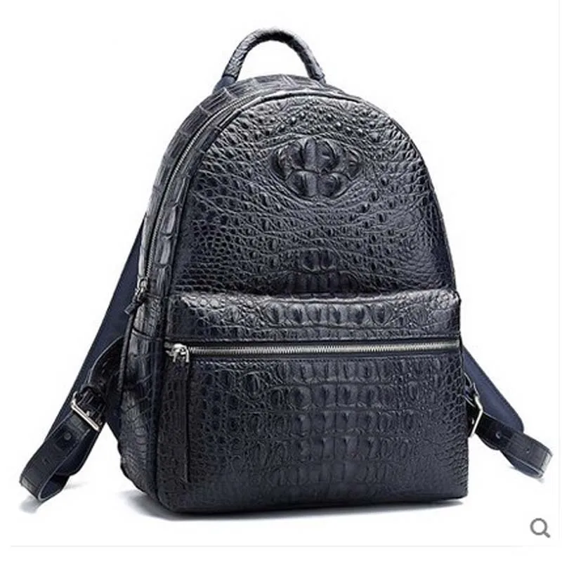 Hlt натуральная крокодиловая двойная сумка на плечо Мужская Дорожная из