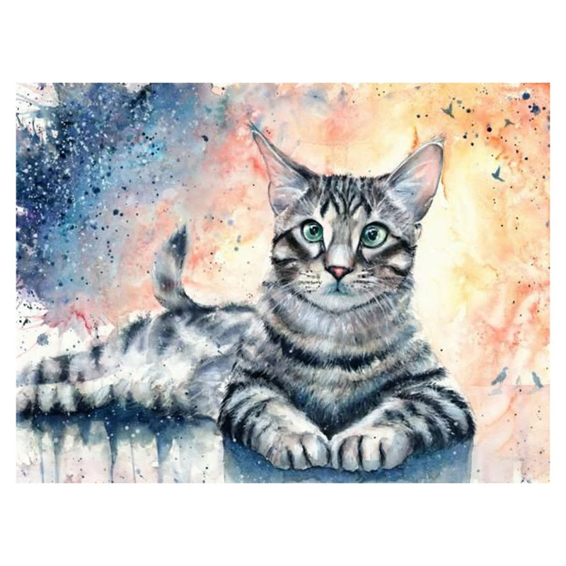 mosaic pictures chinese embroidery daimond painting animals diamond cat WZ | Дом и сад