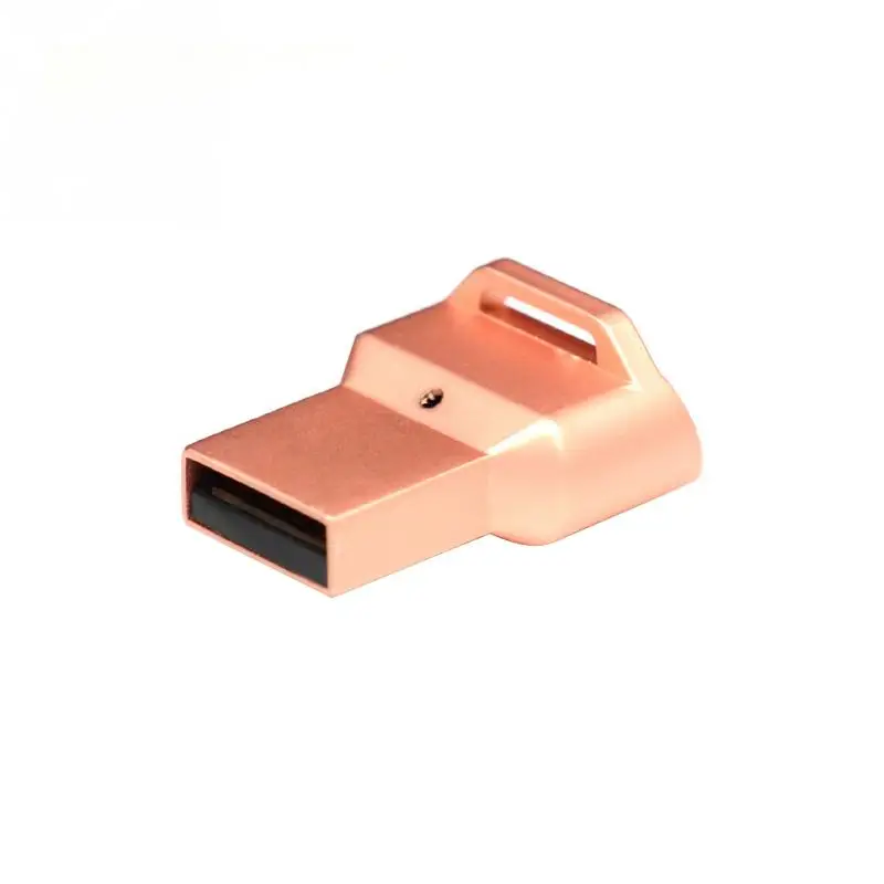 Rose Gold Fingerprint Reader Mini USB Fingerprint Reader module device recognition for Windows 10 hello Biometric Security Key 360 touch - Color: Rose Gold