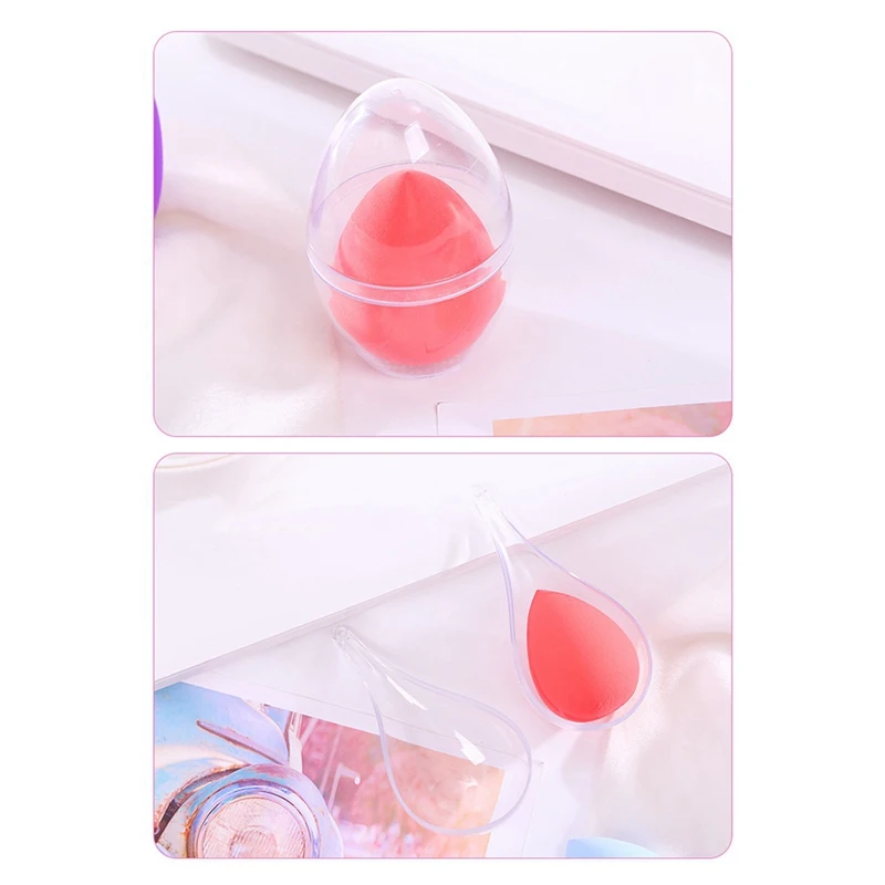 Round Plastic Box Case Gourd Shape Powder Puff Sponge Storage Empty Container Boxes &amp Bins |