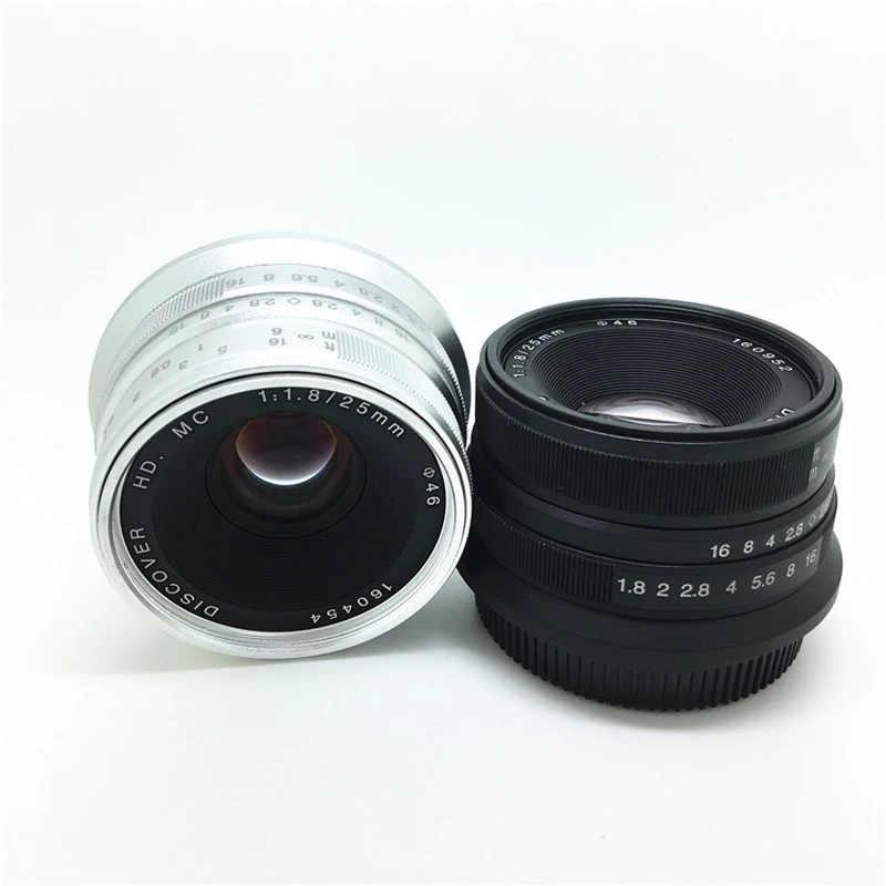 Ручная Фокусирующая линза для Sony NEX Черная/Серебристая 25 мм F/1 8 HD MC широкоугольная