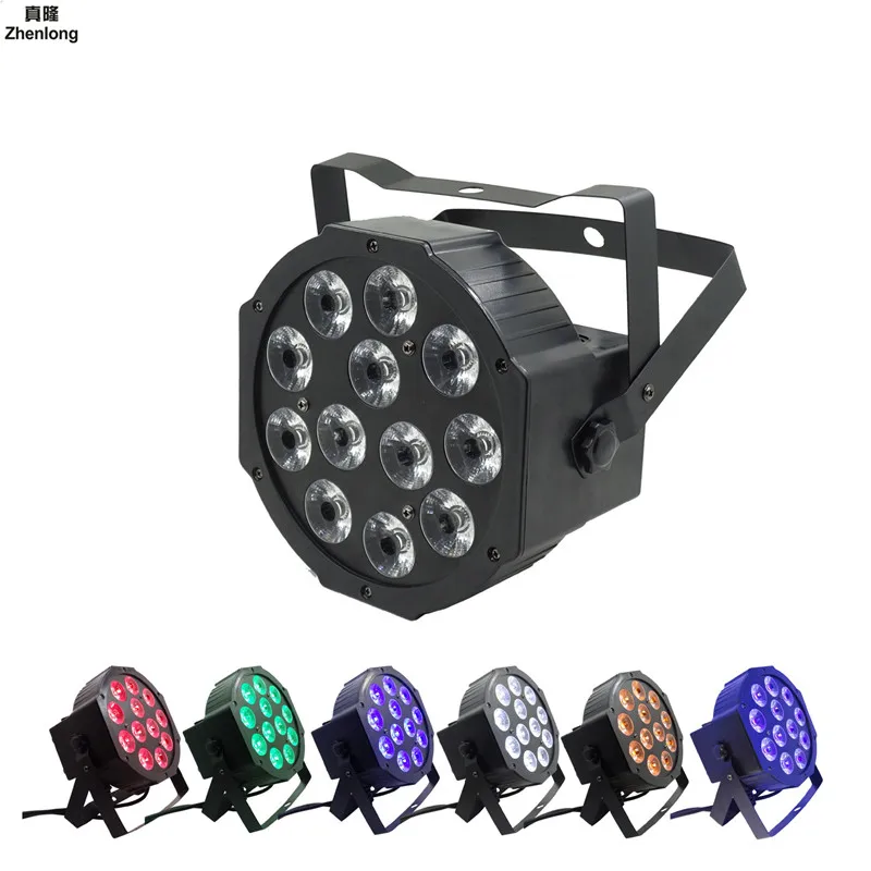 12 светодиодов 6 в 1 Par Светильник Led плоский AC85 265V сценическая лампа для