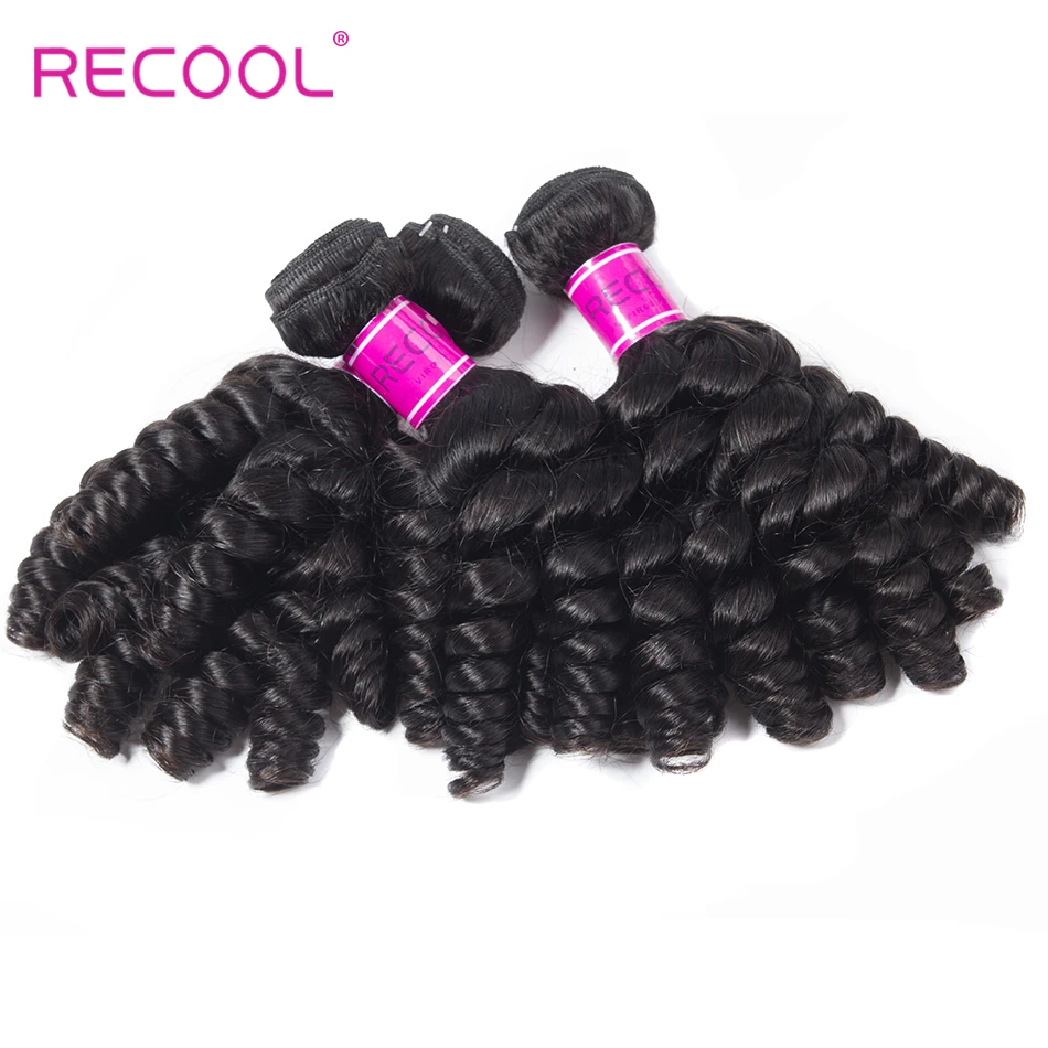 Recool Hair Funmi бразильские волосы плетение 3 пучка натуральный цвет свободный завиток