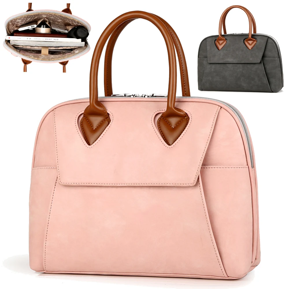 13 13.3 15 15.4 15.6 Inch Fashion PU Waterproof Zipper Laptop Briefcase Case large capacity women laptop shoulder bags|Сумки и чехлы