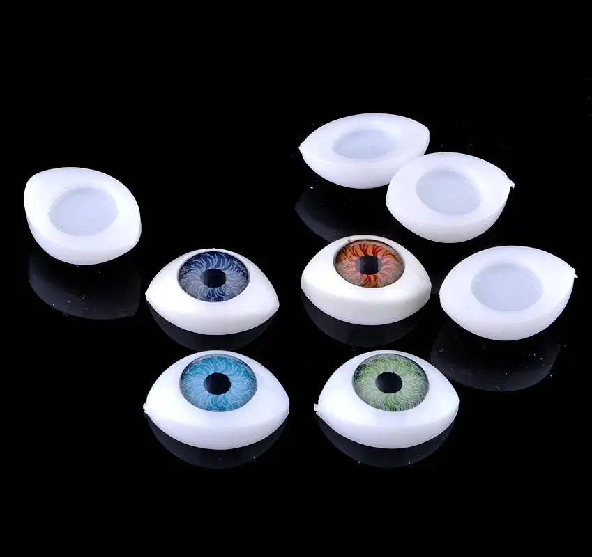 Бесплатная доставка 80 шт. (40 пар) полукруглые пластиковые шарнирные глаза