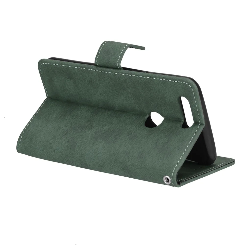 

Retro Matte Case For OnePlus 5T Cover Filp Stand Classical PU Leather Wallet Photo frame Mobile Phone Bags