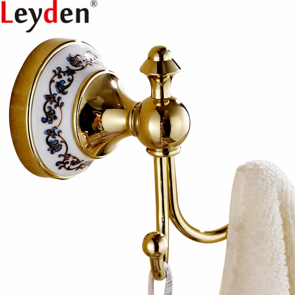 Лейден Современная Золотая отделка настенный крючок для халата одежда ванной