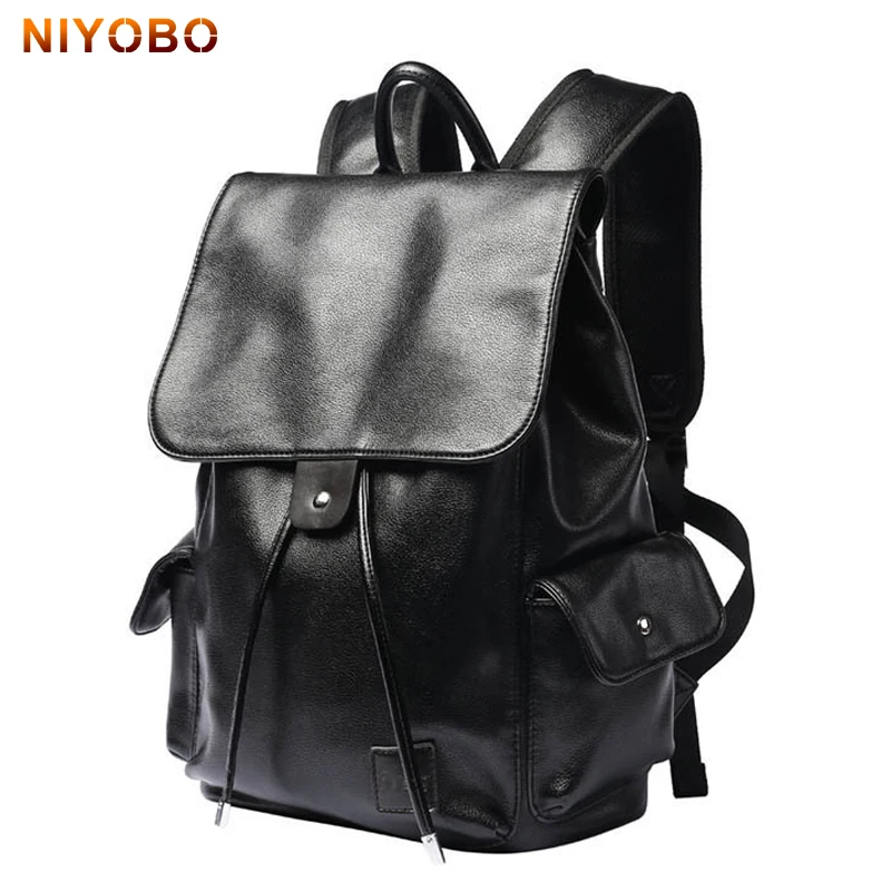 Винтажные рюкзаки из искусственной кожи для мужчин и женщин простые
