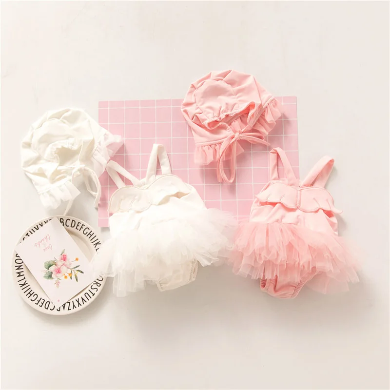 2020 летний купальный костюм для новорожденных девочек Цельный купальник