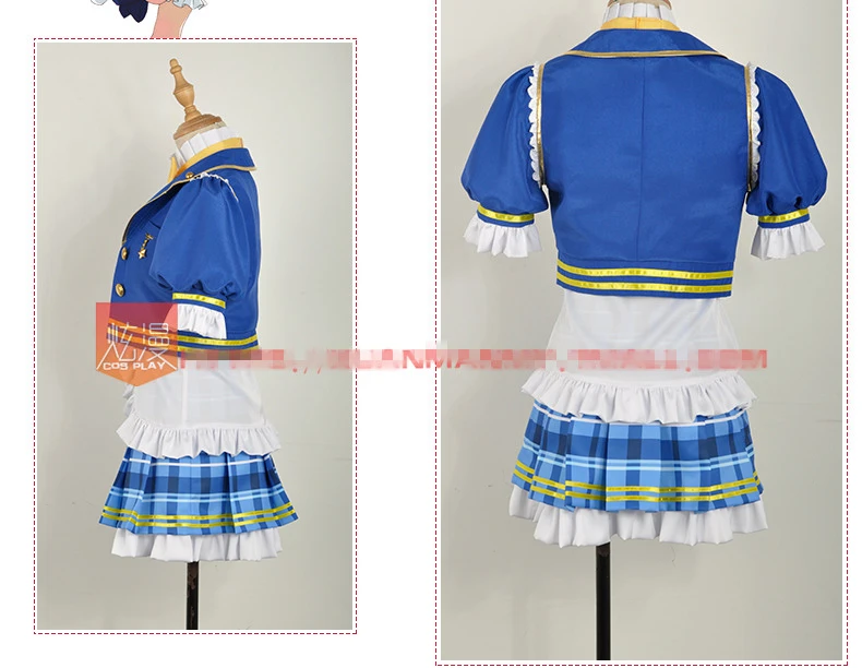 Костюм для косплея love live косплей таками Чика саньши акурес голубое сценическое
