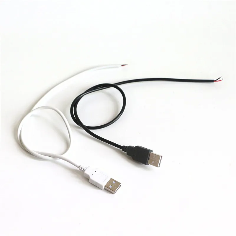 50 см 100 см USB Соединительный кабель для светодиодной линии 2pin USB разъем питания подключения провода разъемы для DC5V одноцветные светодиодные ленты