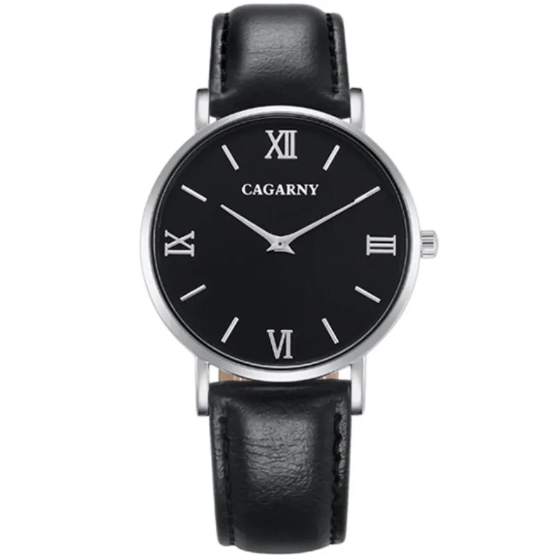 CAGARNY Top Brand Men Watches Leather Wristwatch Design Mens Quartz Watch cheap Hands Strap Waterproof Watche Gift|gift gifts|gifts malegift men |