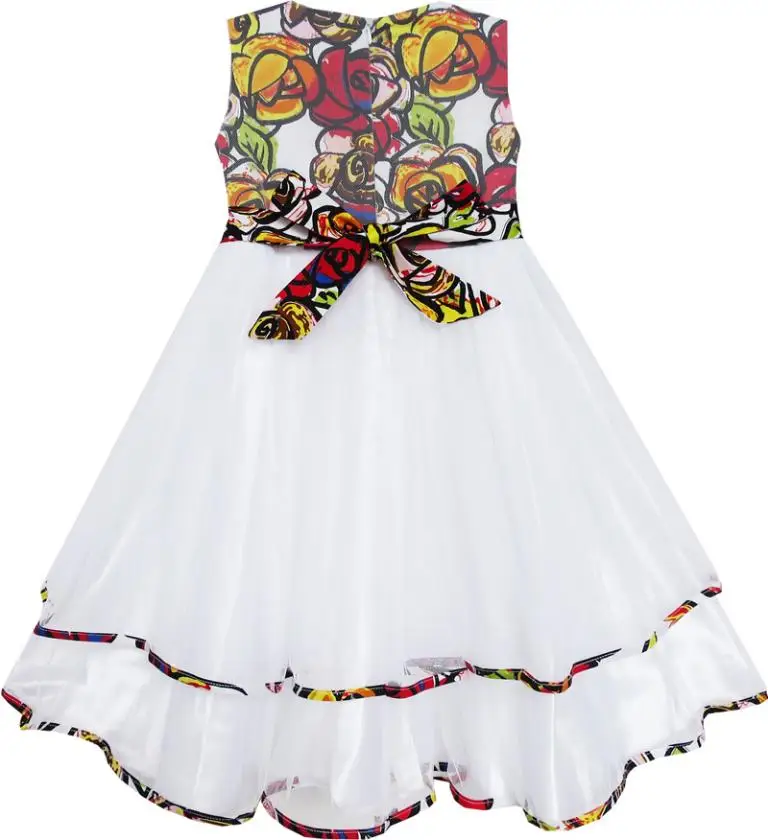 Flower Girl Dress Bohemian Tulle Tiered Layer White Wedding Kids 2020 Summer Princess Party Dresses Children Clothes Size 2-10 | Детская