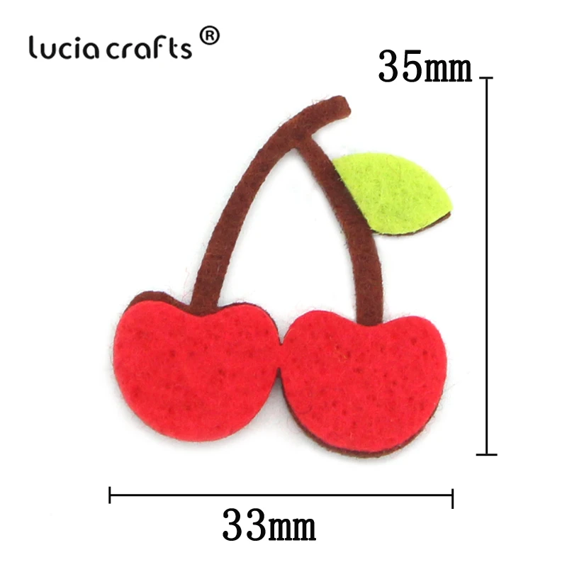 Lucia crafts 5 шт/12 шт фрукты войлочная ткань для DIY Нетканая ткань без Гуле патчи ручной работы аксессуары для одежды B0402