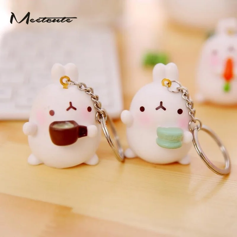 Meetcute 4 5 см безделушки миниатюрный кавайный брелок в виде кролика из смолы для