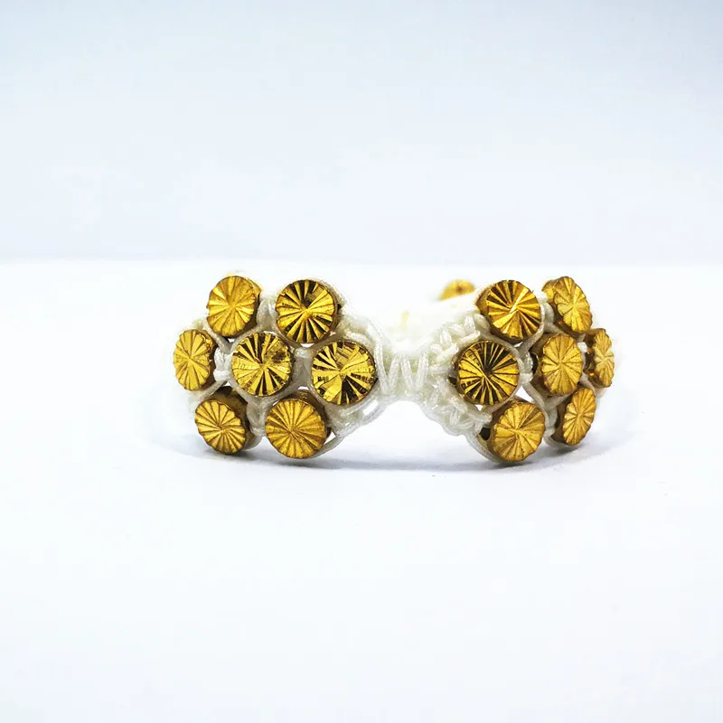 Модные женские туфли Jewelry цветок сливы Плетеный Браслеты флуоресцентный