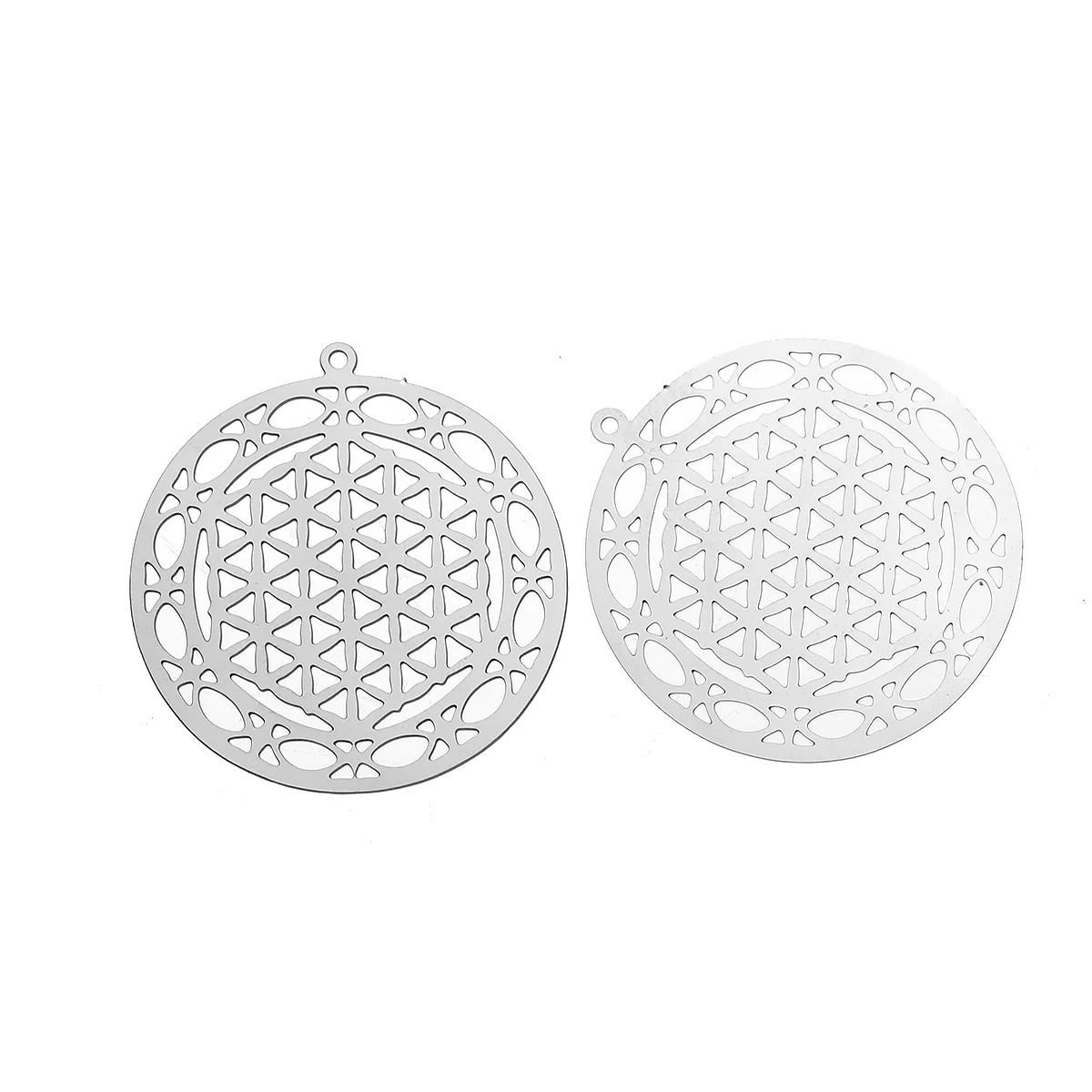 5-100 шт из нержавеющей стали полые цветы жизни амулеты для браслетов ожерелья 3 5 см