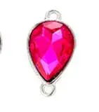 hot pink 10 шт. Хрустальные стеклянные подвески для ожерелья медальон для браслета, соединителя для сережек DIY модные аксессуары для изготовления ювелирных изделий Z780 - Цвет: hot pink