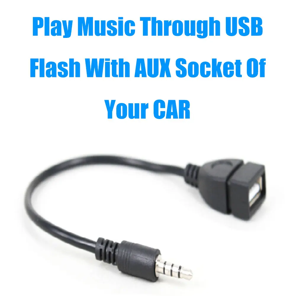USB Aux кабель разъем 3 5 мм AUX аудио к 2 0 OTG адаптер конвертер для MP3 колонки флэш