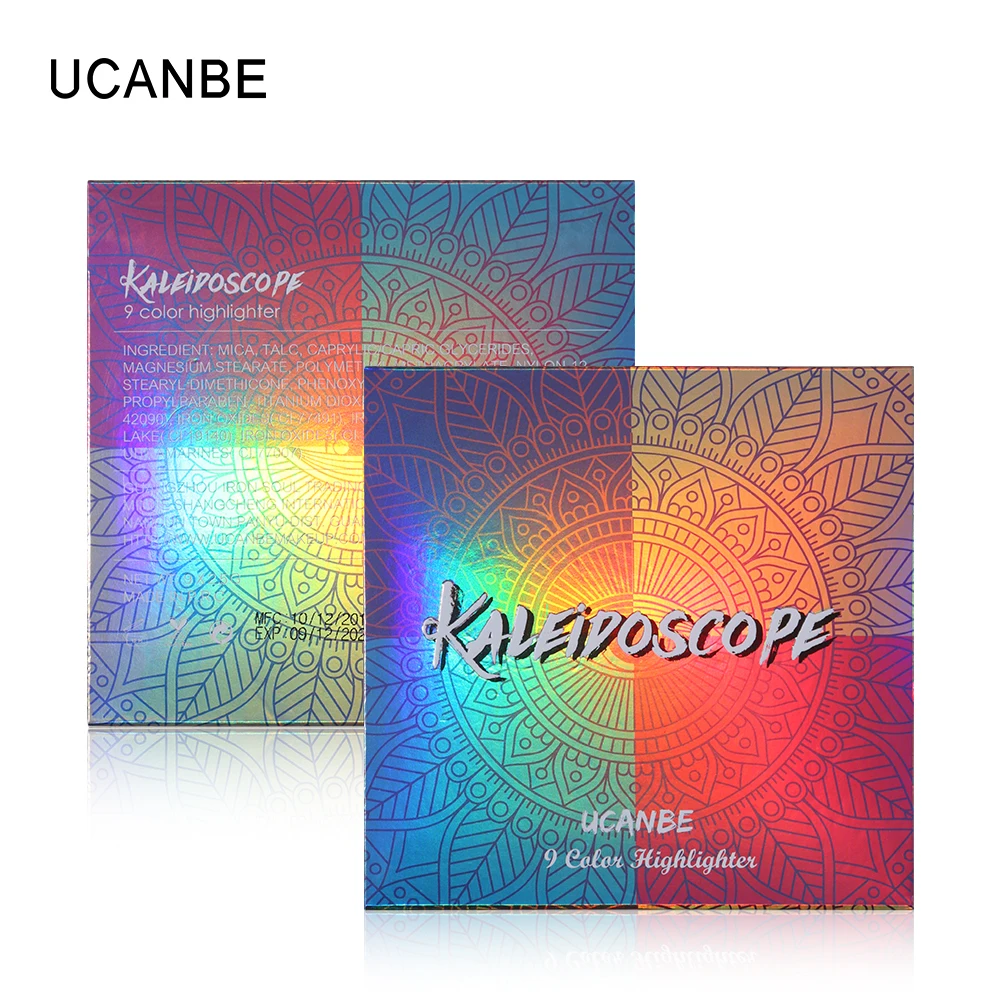 UCANBE, брендовый Блестящий хайлайтер, голографический макияж, палитра, блестящий бронзер, хайлайтер, тени для век, косметика, осветитель, светящийся набор