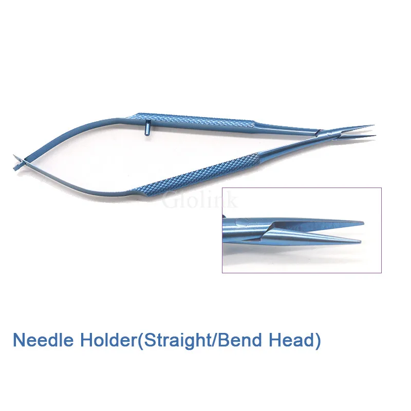 

14cm Titanium alloy Ophthalmic Microsurgical Instruments Needle Holder Micro Scissors Tweezers Hand Surgery 8pcs/set Tool
