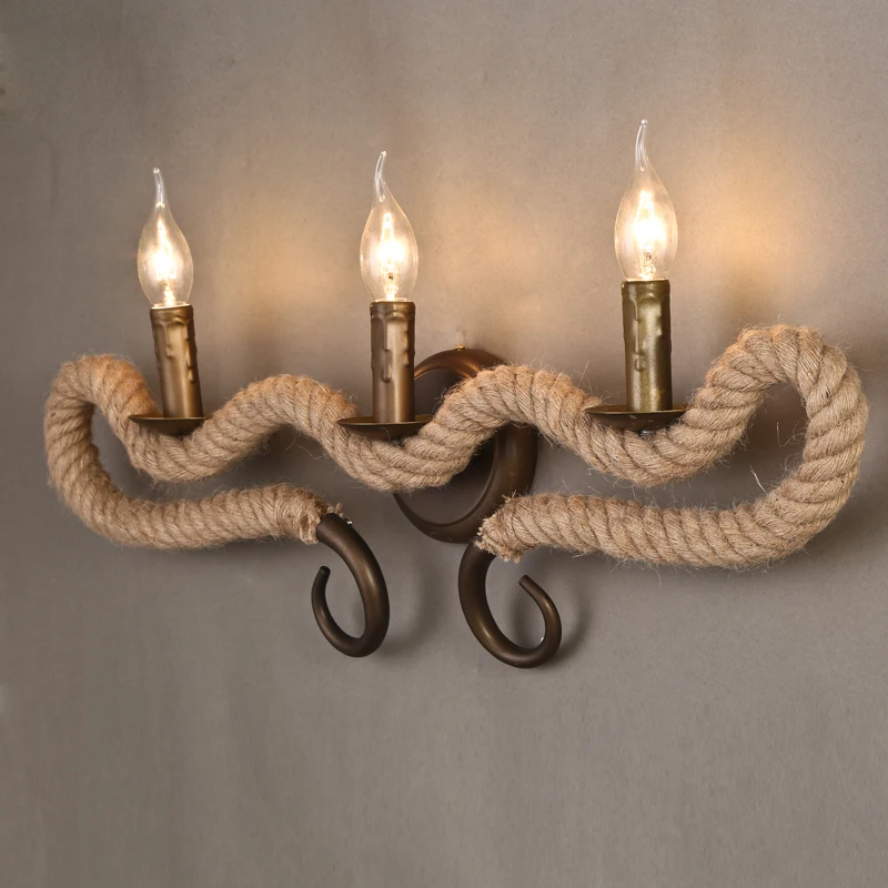 Ностальгический настенный светильник в стиле ретро бра с бронзовым для бара