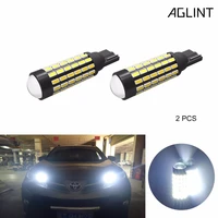 aglint 2pcs t10 car led replacement bulbs with projector lens w5w 194 168 2825 automotive led clearance light bulbs white 12 24v