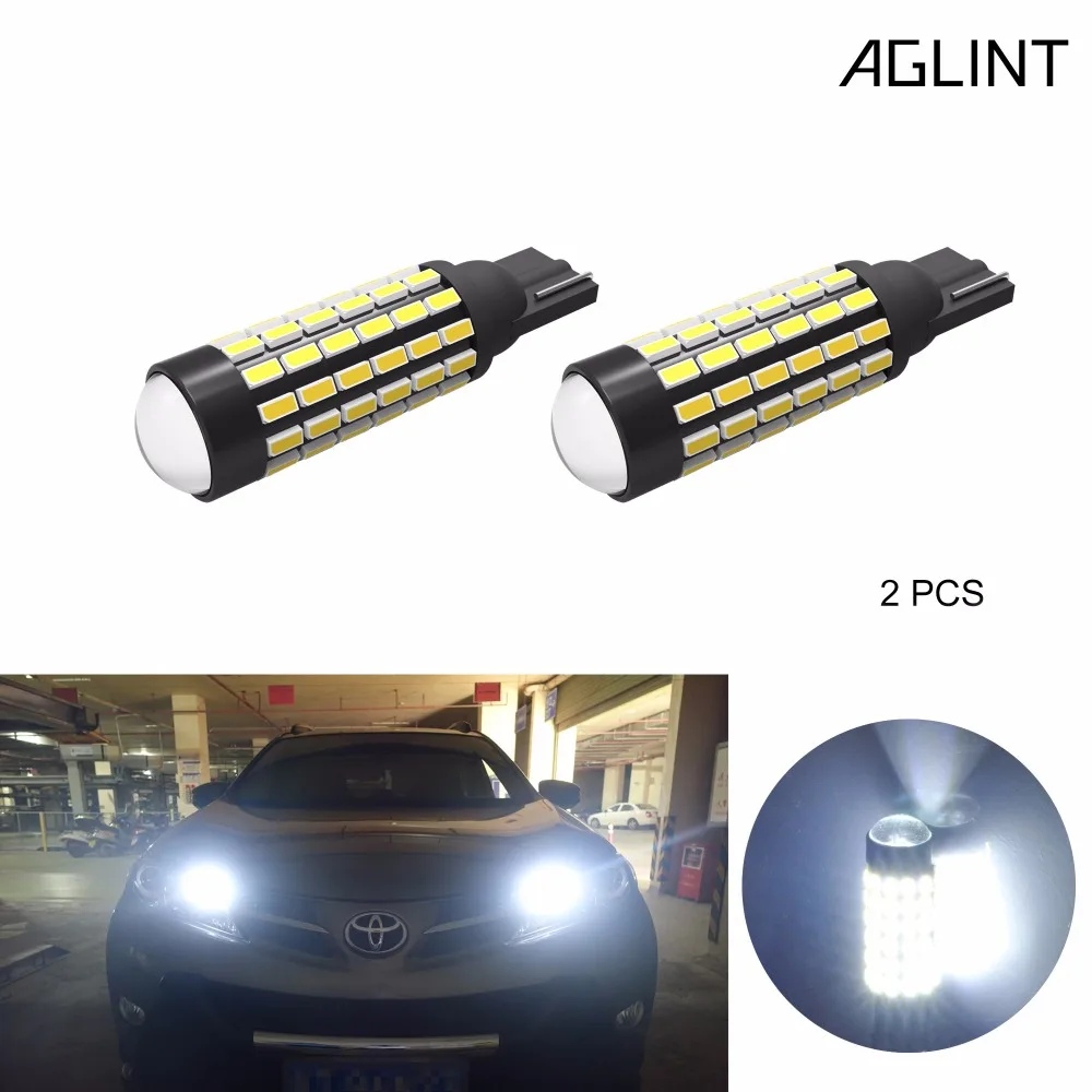 AGLINT 2 шт. T10 Автомобильные светодиодные Сменные лампы с объективом проектора W5W 194
