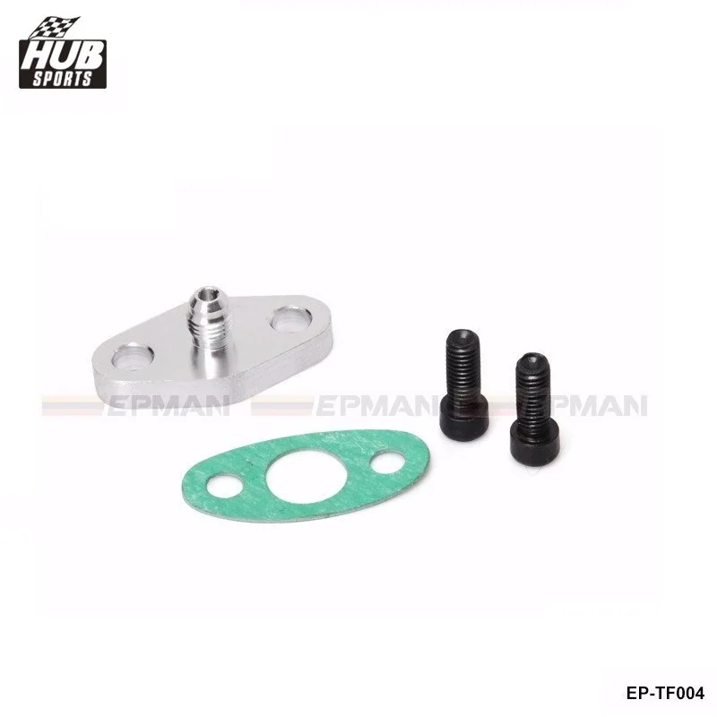 

T3 T4 TB03 T04B T04E T60 T61 TURBO OIL FEED/INLET FLANGE AN4+GASKET HU-TF004