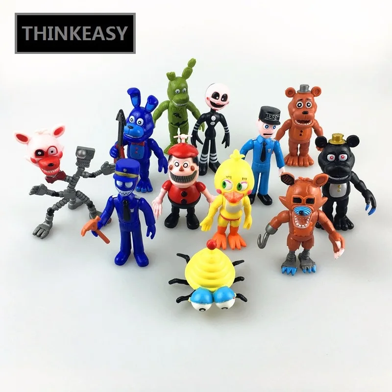 ThinkEasy 12 шт. с принтом пять ночей Фредди на симпатичных Freddy's у для экшен Фигурки