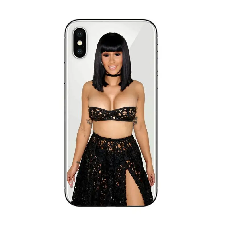 Мягкий силиконовый чехол Cardi B из ТПУ для телефона iPhone 12mini 12 11 pro 11pro Max promax 5 5s SE 2020 6 6s