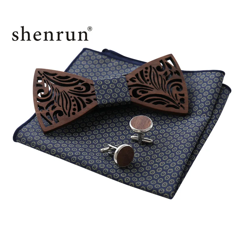 ShenRun Новое поступление полые деревянные бабочки галстуки для мужчин свадебные